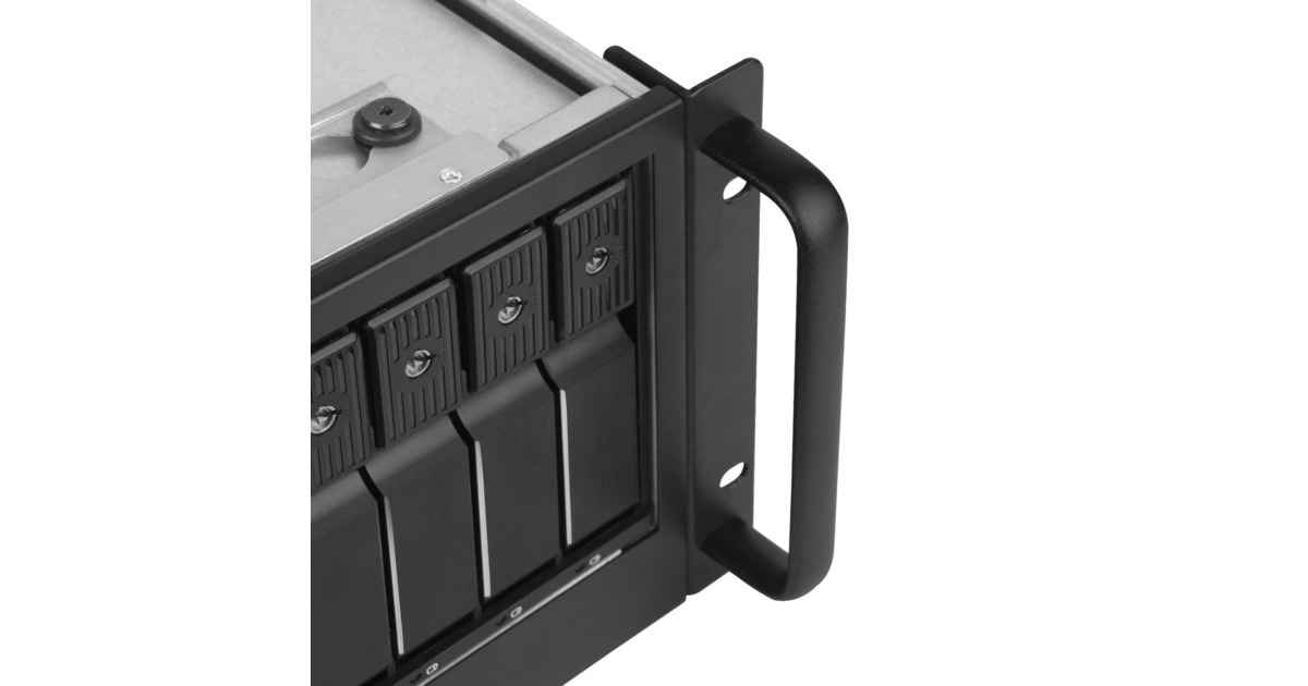 Logitech Rack Ebox H08 SilverStone RM41-H08 rack behuizing Zwart | 2x USB-A 3.2 (5 Gbit/s)