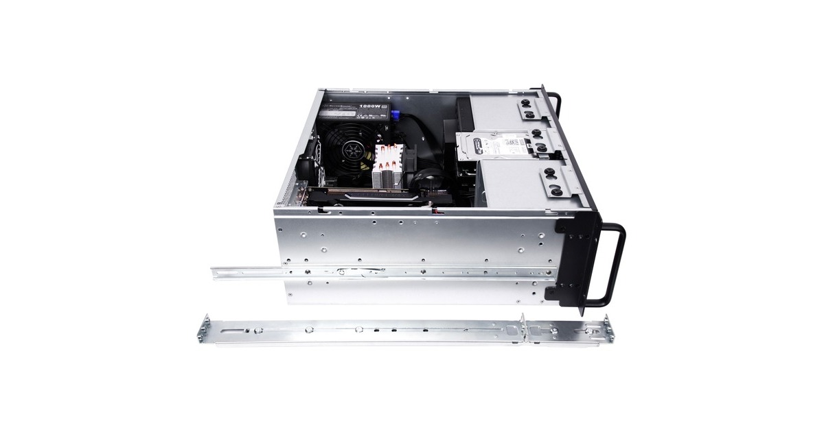 Logitech Rack Ebox H08 SilverStone RM41-H08 rack behuizing Zwart | 2x USB-A 3.2 (5 Gbit/s)