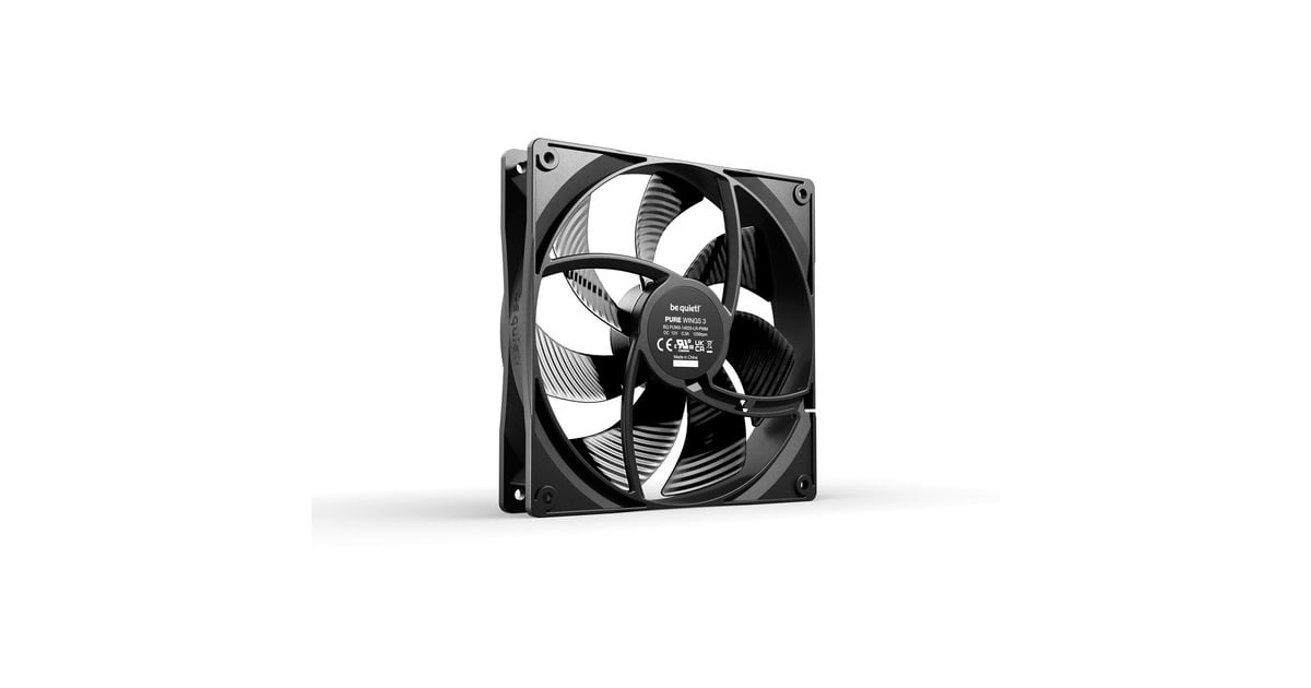 be quiet! Pure Wings 3 PWM case fan Zwart, 140 x 140 x 25 mm