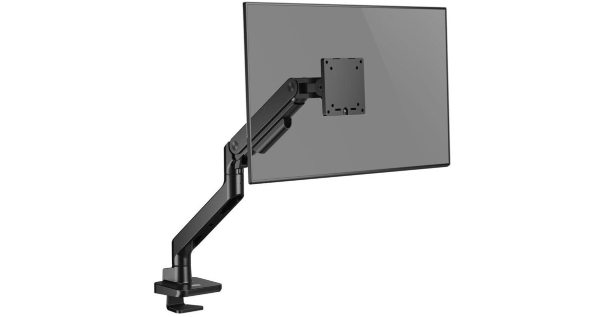 ACT Connectivity Monitorarm office premium, gasveer, 1 monitor Zwart