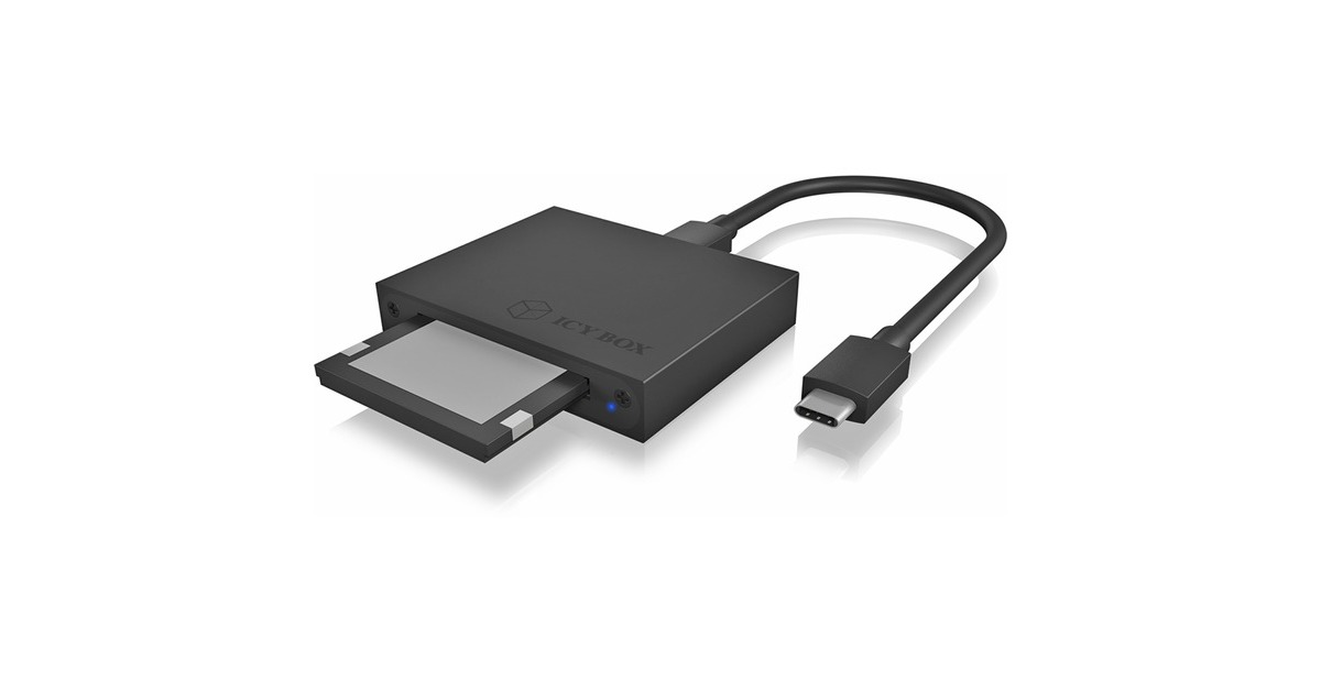 ICY BOX IBCR402C31 card reader kaartlezer Zwart, USBC 3.2 (10 Gbit/s)