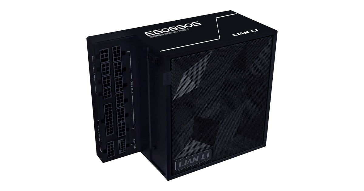 Lian Li EDGE GOLD 850, 850 Watt voeding Zwart, 1x 12V-2x6, 4x PCIe