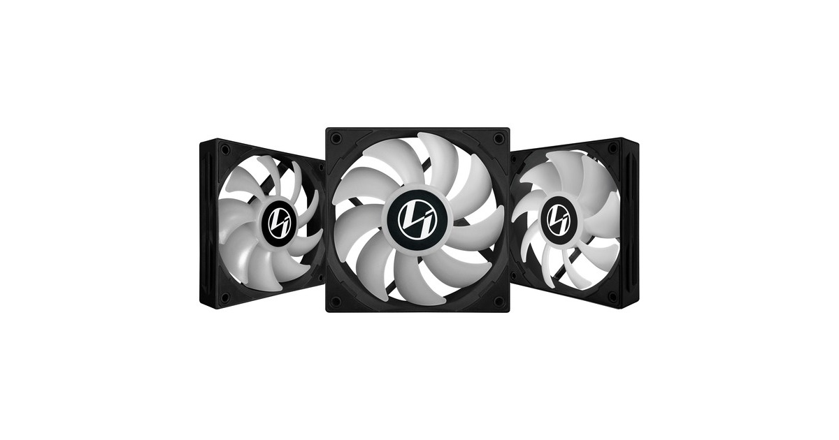 Lian Li ST120 Triplepack case fan Zwart, RGB leds, 4pins PWM fanconnector