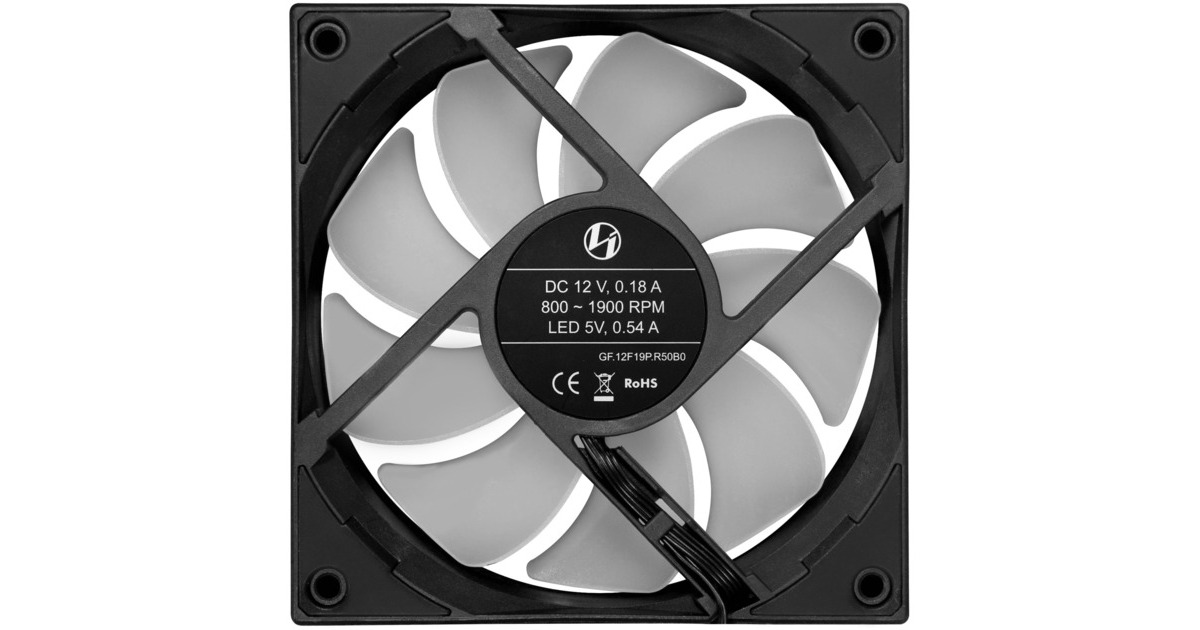 Lian Li ST120 Triplepack case fan Zwart, RGB leds, 4pins PWM fanconnector