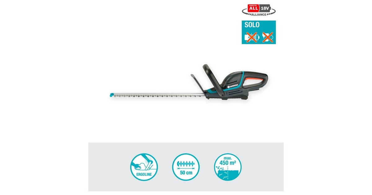 GARDENA Set de taille-haies sans fil ComfortCut 60/18V P4A Gris