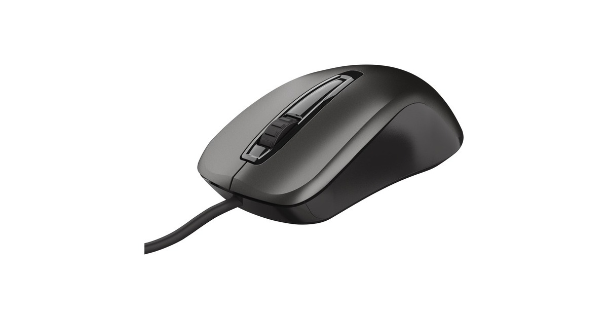 Trust Carve USB Mouse Zwart, 1200 Dpi