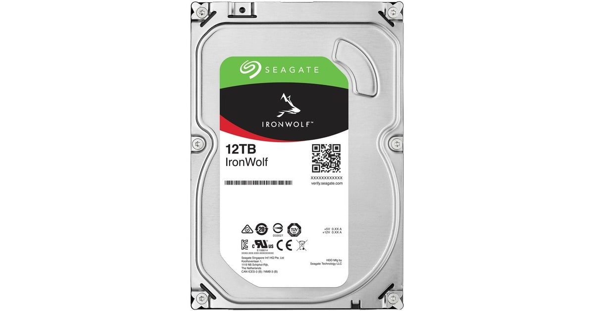 Seagate IronWolf 12 TB harde schijf ST12000VN0008, SATA/600, 24/7