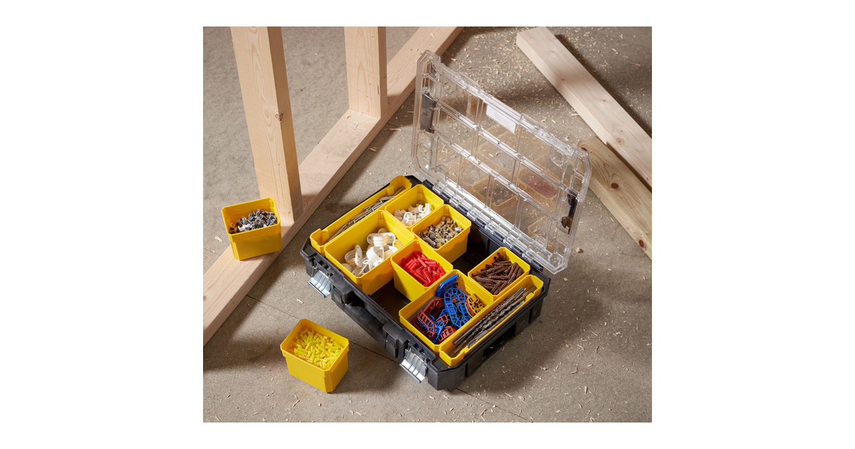 STANLEY FATMAX PRO-STACK Organizer Compact gereedschapskist Zwart/geel