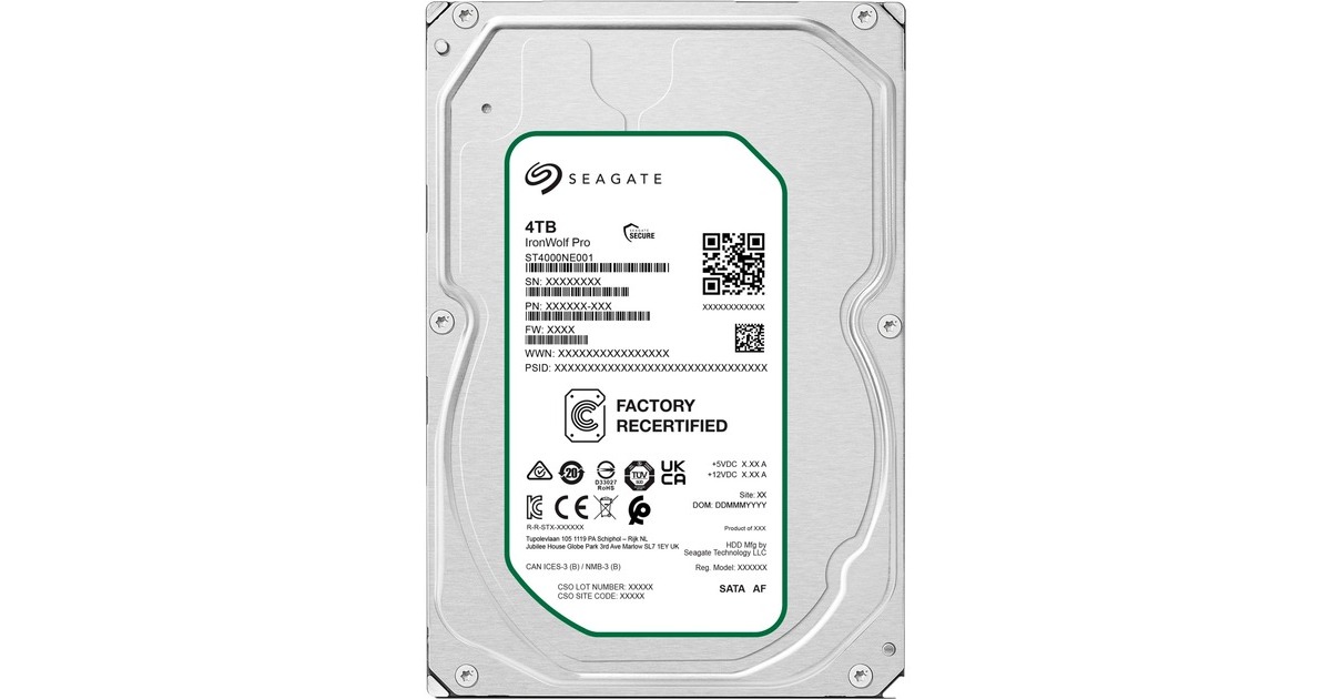 高級品市場 IronWolf Pro 4TB harde schijf 外付けハードディスク・ドライブ