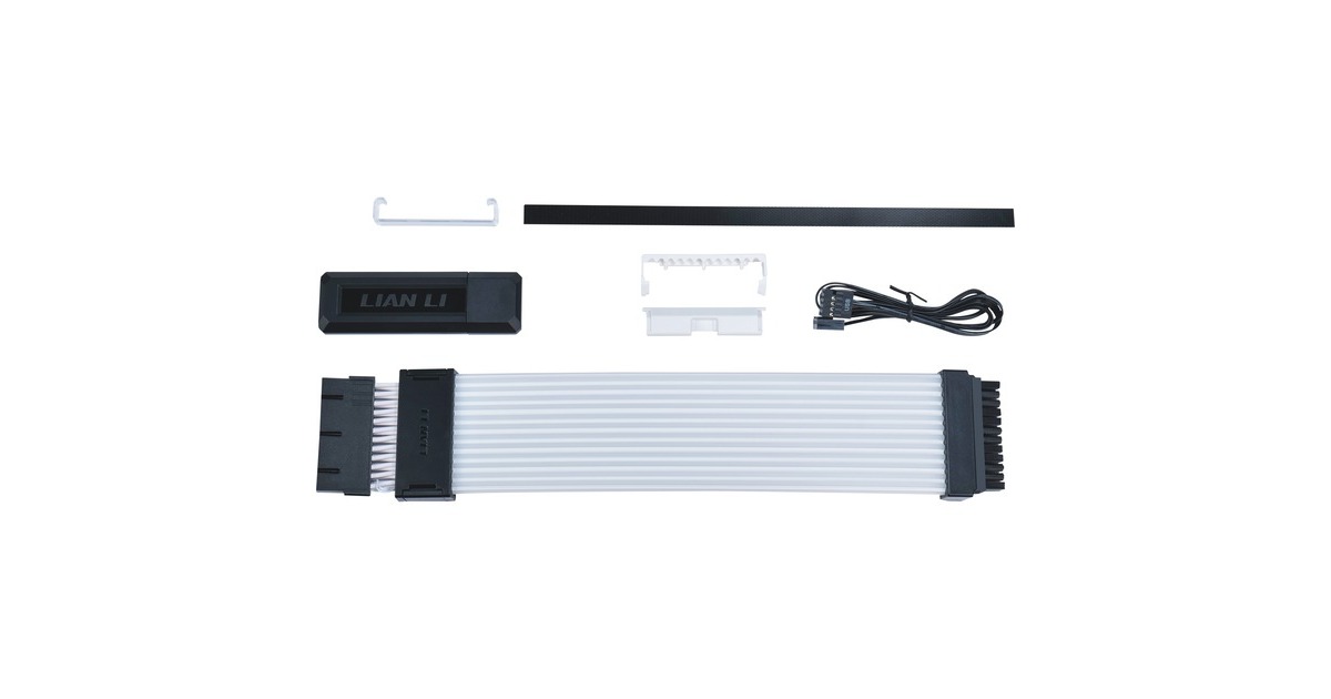 Lian Li Strimer Wireless PW16-121W - 12V-2x6 Wide GPU verlengkabel 0,34 meter, RGB leds