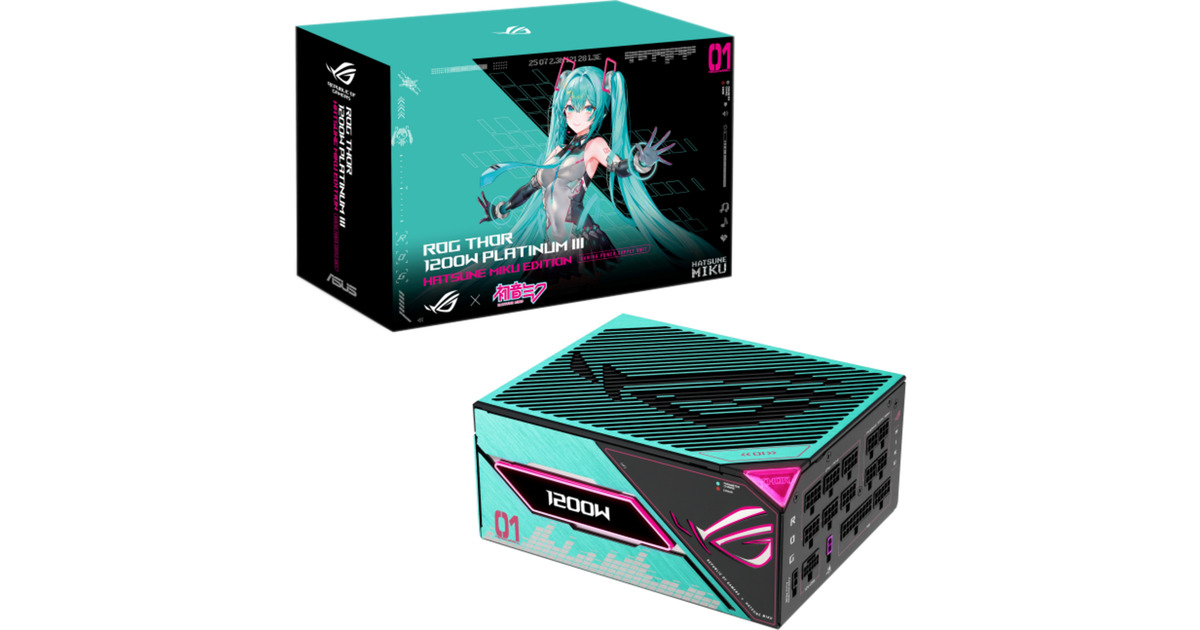 ASUS ROG Thor Platinum III Hatsune Miku Edition modulaire 1200
