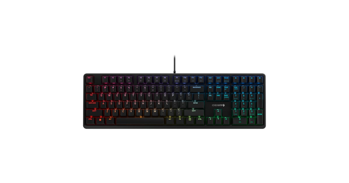 CHERRY G80-3000N RGB, toetsenbord Zwart, EU lay-out (QWERTY), Cherry MX Silent Red, RGB, ABS 