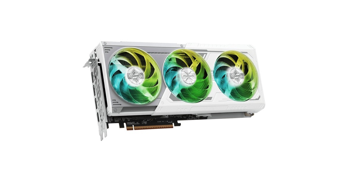 ASRock Radeon RX 9070 XT Steel Legend 16GB grafische kaart Wit, 3x