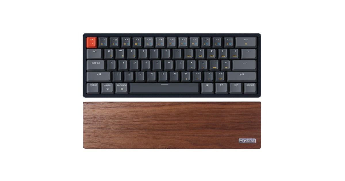 Keychron K12/Q4/V4 Wooden Palm Rest polssteun Houtkleur Keychron K12/Q4/V4 Wooden Palm Rest polssteun Houtkleur
