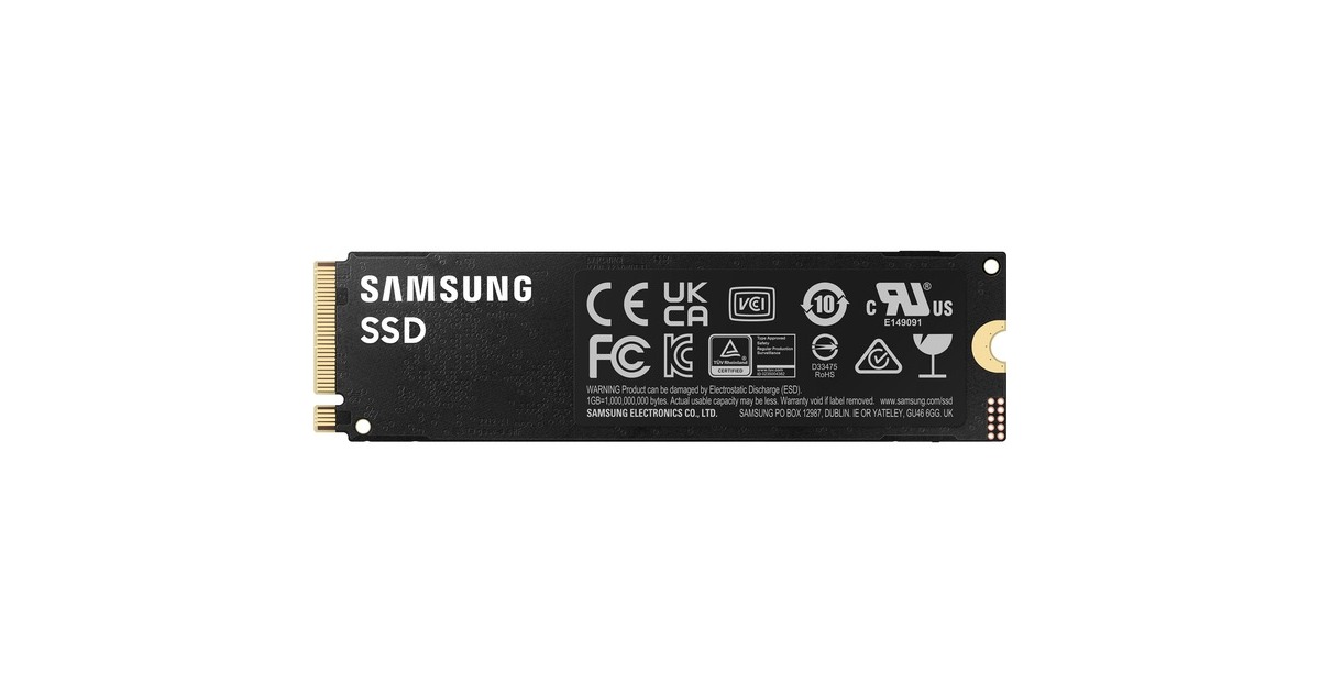 Samsung 990 PRO 1 TB SSD MZ-V9P1T0BW, PCIe Gen 4.0 x4, NVMe 2.0