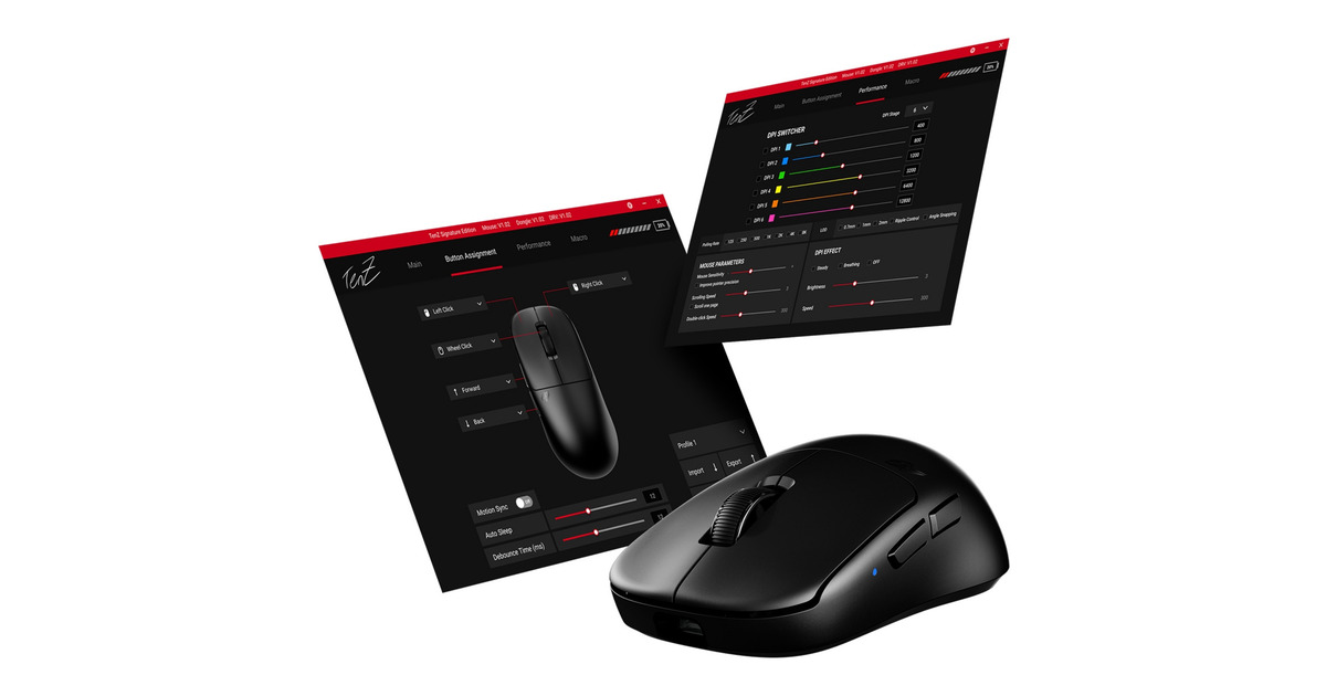 Pulsar TenZ Signature Edition gaming muis Zwart, 32000 DPI, 8000 Hz