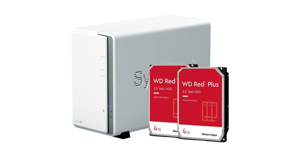 Synology ds220j & hdd WD BLUE 4TB x2台 Synology NAS Drive DS220J