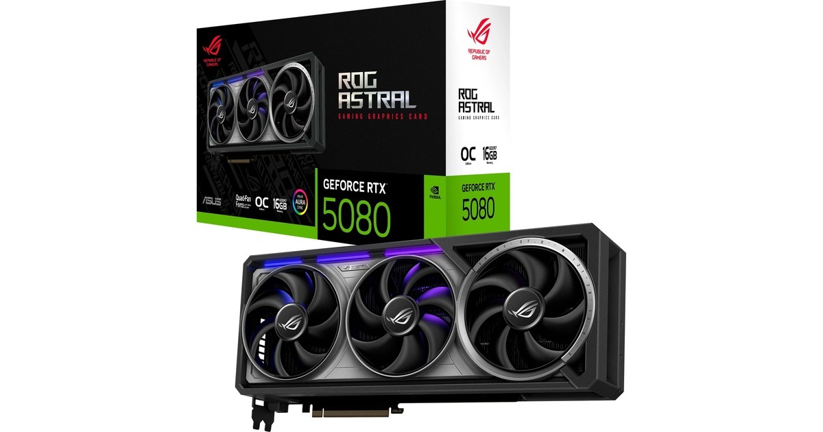 ASUS ROG Astral GeForce RTX 5080 OC grafische kaart 3x DisplayPort