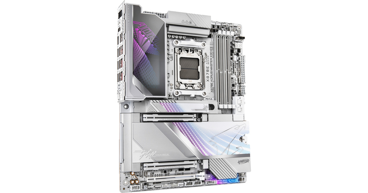T*m様 GIGABYTE X870E AORUS MASTER AM5 ジャン GIGABYTE X870E AORUS MASTER X3D ICE socket AM5 moederbord Zilver
