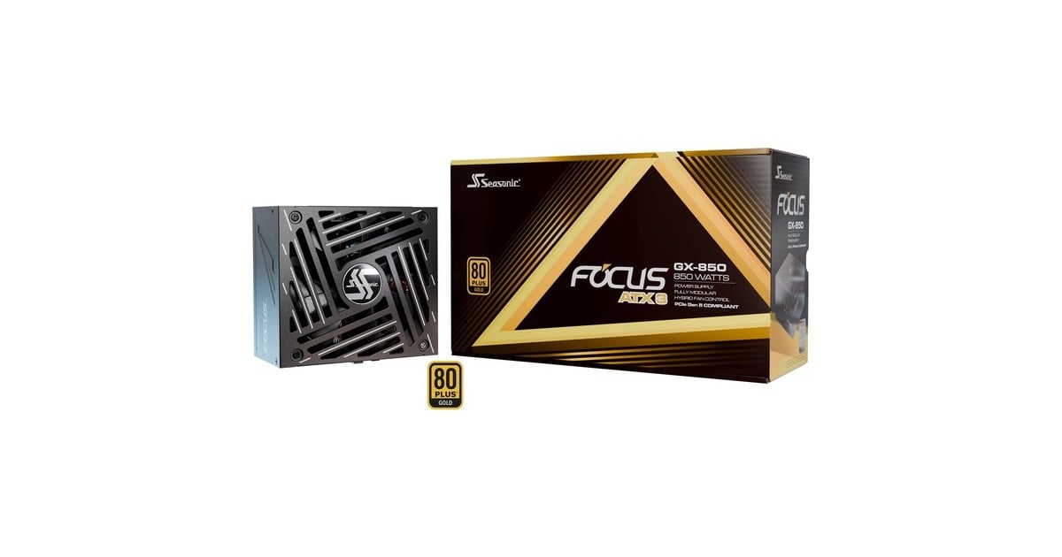 Seasonic FOCUS GX-850-V4 850W ATX3.1 voeding Zwart, 1x 12VHPWR, 3x
