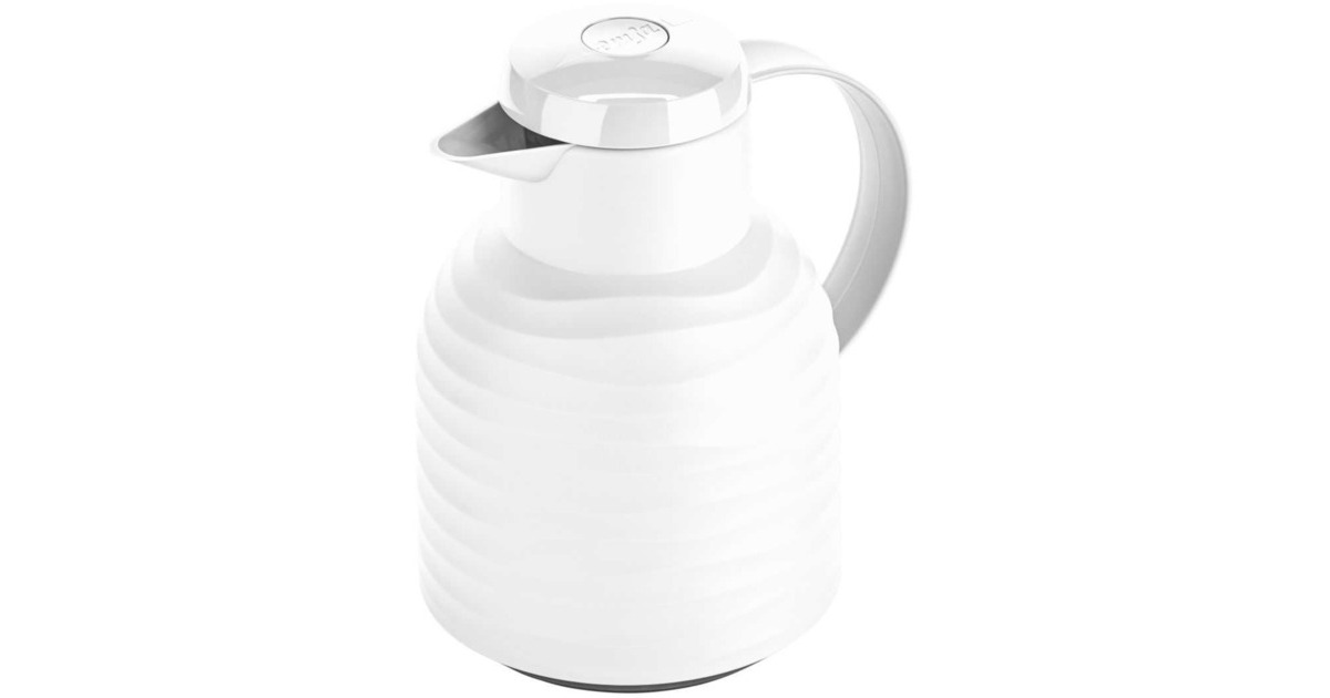 Emsa SAMBA WAVE Isoleerkan Wit, 1 Liter, Quick Press Sluiting
