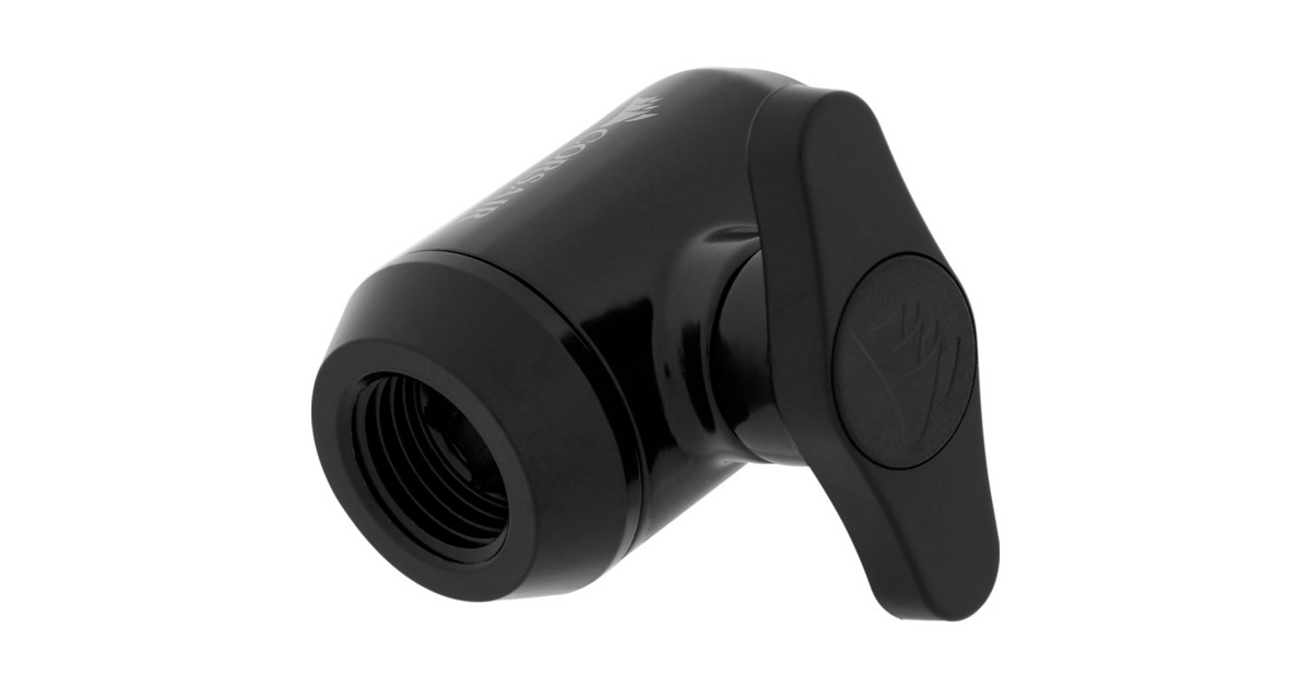 Corsair Hydro X Series XF Ball Valve ventiel Zwart