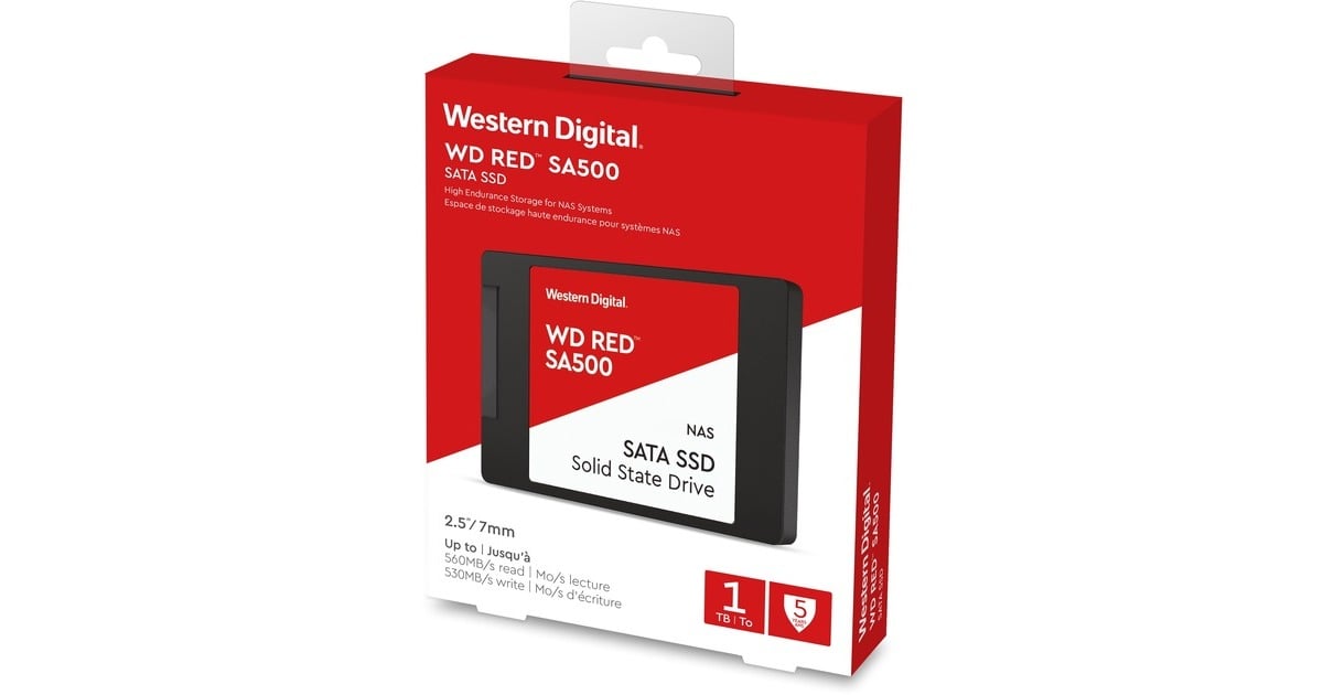 WD Red, 1 TB SSD WDS100T1R0A, Serial ATA/600