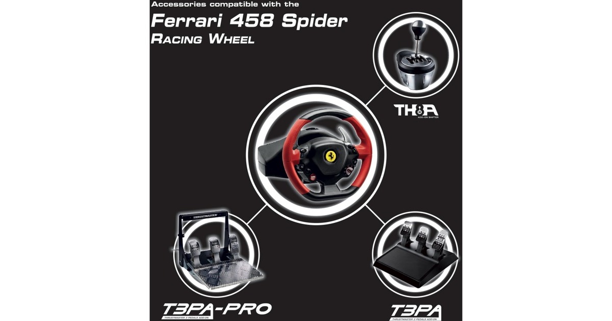 Thrustmaster Ferrari 458 Spider Racing Wheel Zwart rood Xbox
