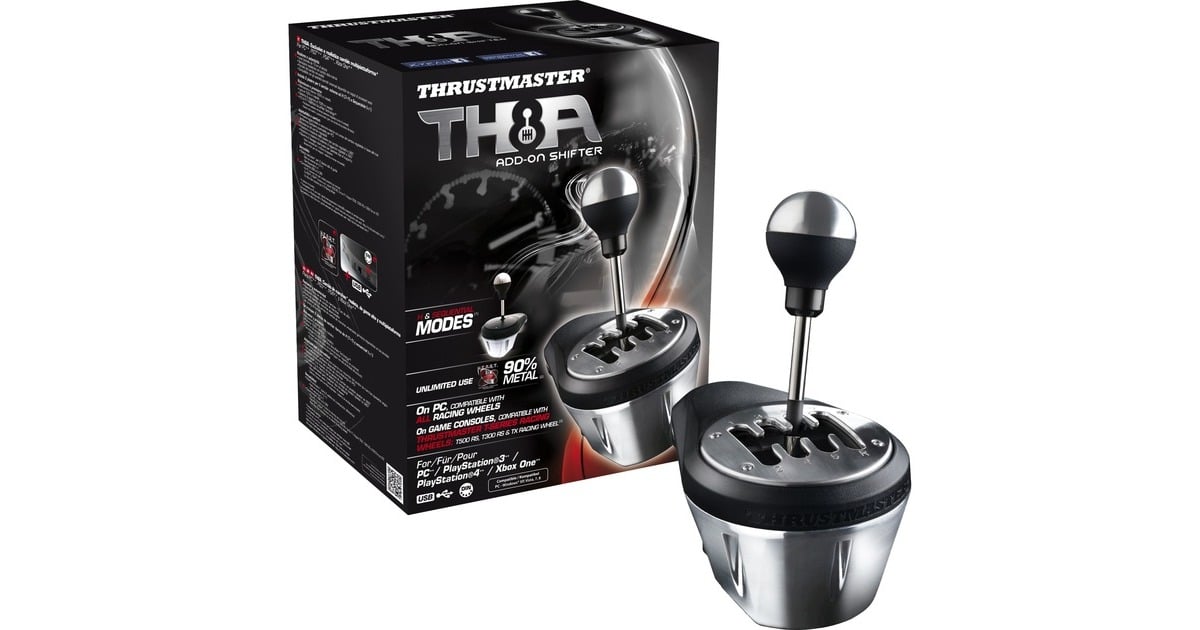 THRUSTMASTER スラストマスター　TH8A　ADO-ONSHIFTER Thrustmaster TH8A Add-On gaming shifter Zwart/zilver, Pc, PS5, PS4