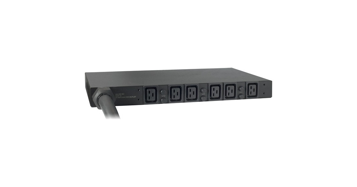 APC Rack PDU, Basic AP7526 1U, 6x C19, IEC 309 32A 3Fase stekker