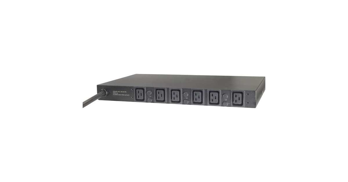 APC Rack PDU, Basic AP7526 1U, 6x C19, IEC 309 32A 3Fase stekker