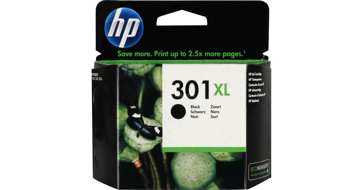 HP 301XL Inktcartridge CH563EE, XL, Zwart, Retail