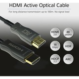 ACT Connectivity HDMI Premium 4K Active Optical Cable v2.0 HDMI-A male - HDMI-A male, 15 meter  kabel Zwart