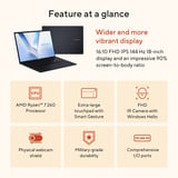 ASUS Vivobook 18 M1807HA-S16512W 18.4"  Copilot+ laptop Blauw | R7 260 | Radeon 780M | 16 GB | 512 GB SSD
