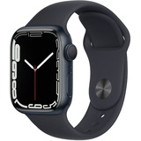 Apple Watch S7 smartwatch Zwart/zwart, 41mm, sportarmband, aluminium behuizing