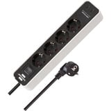 Brennenstuhl Ecolor 4-voudige stekkerdoos met 2 USB-laadaansluitingen Wit/zwart, 4x stekker, 2x USB-C, 2x USB-C