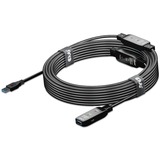 Club 3D USB 3.2 Gen 1 Active Repeater cable, 15 meter verlengkabel Zwart