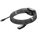 Club 3D USB 3.2 Gen 1 actieve repeaterkabel Zwart, 15 meter