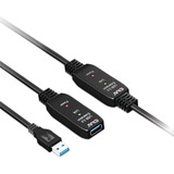 Club 3D USB 3.2 Gen 1 actieve repeaterkabel Zwart, 15 meter
