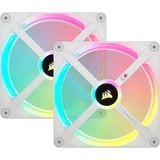 Corsair iCUE LINK QX140 RGB 140mm PWM Fans Starter Kit - Wit case fan Wit, 4-pins PWM fan-connector, Incl. controller