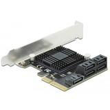 DeLOCK 5-poorts SATA PCI Express x4 Low Profile interface kaart 