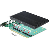 DeLOCK PCI Express Card naar 4x interne NVMe M.2 Key M controller 