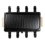 Domo Steengrill-grill-raclette DO9262G gourmetstel Zwart/houtkleur