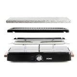 Domo Steengrill-grill-raclette DO9262G gourmetstel Zwart/houtkleur