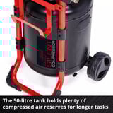 EINHELL TE-AC 270/50 Silent Compressor Zwart/rood, 50 liter