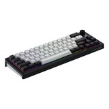 Hator Skyfall MAG Ultima 8K Wireless RGB mechanisch gaming toetsenbord Zwart, US lay-out (QWERTY), HATOR Aurum Ice, 65%, RGB, Double-shot PBT, Hot-swap, 2.4GHz | Bluetooth | USB-C