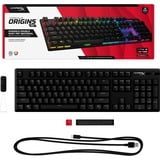 HyperX Alloy Origins PBT, gaming toetsenbord Zwart, US lay-out, HyperX Red, RGB leds, PBT