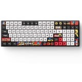 Iqunix F97 Graffiti Diary Wireless Mechanical Keyboard, gaming toetsenbord Zwart/wit, US lay-out, Cherry MX Silent Red, RGB leds, 96%, Hot-swappable, PBT, 2.4GHz | Bluetooth 5.1 | USB-C