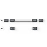 Keychron Cherry Profile Double - Shot PBT Full Set Keycaps - Grey, White, and Blue Grijs/wit, 218 stuks