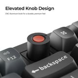 Keychron V6W-D1 8K QMK Wired Custom Mechanical Keyboard Zwart, US lay-out (QWERTY), Keychron Super Red, 100%, RGB leds, Double-shot PBT, hot swap, 8K, Knop